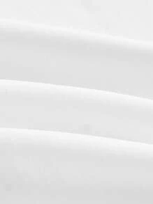 Slaydiva Áo sơ mi nữ dài tay màu trắng trơn gợi cảm mới, thắt nơ và đính đá. - trắng - Xem 8