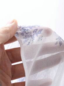 DAZY 1pc Women's Midi Asymmetric V-Neck Ruffle Hem Floral Dress Easter - Blue - View 10