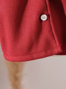 婴儿/女宝宝纽扣拼接连帽长袖外套，时尚百搭，秋冬