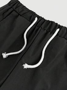 Girlism Teen Girls Casual Vintage American Graphic Print Hooded Sweatshirt And Drawstring Waist Loose Fit Cargo Pants/Wide Leg Pants 2 Pieces Set, Suitable For College, Outdoor Sports, Streetwear, Thanksgiving, New Year