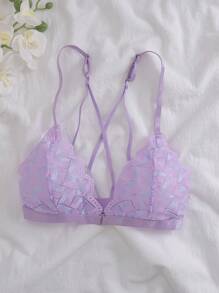 Dream Adore Ladies' Fashionable Cross Strap Sexy Lingerie Bra