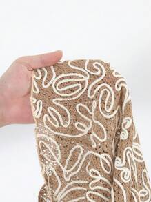 SHEIN Swim 3 件套女士沙滩装，包括纹理优雅露背无袖花卉装饰休闲度假细肩带泳装，适合夏季海滩度假 - 彩色 - 查看 9