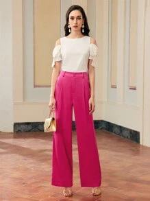 ZEYLAH SPODNIE Z KIESZENIAMI ZAPRASOWANYMI