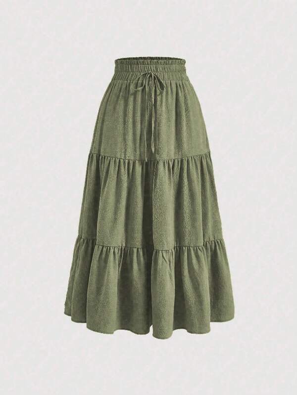 Lacomfia Plus Size Casual Everyday Skirt, Minimalist & Fashionable