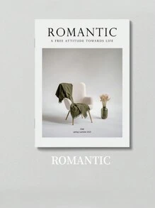 1 pieza/3 piezas Revista de estilo lujoso INS Accesorios de fotografía Revista decorativa - Blanco - Ver 3