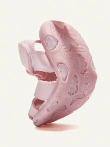 Cozy Pixies 夏季可爱兔子蝴蝶结幼儿女童室内户外一脚蹬轻便平底凉鞋，适合婴儿，粉色 - 粉色 - 查看 8