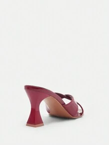 CUCCOO BIZCHIC Square Toe Thin Heel New Women High Heels Sandals, Elegant & Versatile Peep Toe Design Spring Shoes Spring Break Easter - Red - View 8