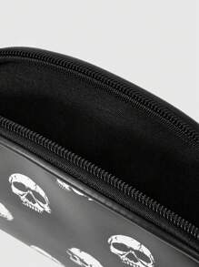 ROMWE 2pcs Black Skull Gothic Printed Storage Pouch Set - Black - View 5