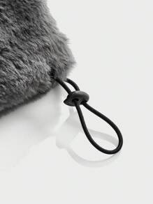 Manfinity VCAY Men's Korean Style Oversized Rabbit Fur Loose Long Sleeve Jacket - Grey - View 5