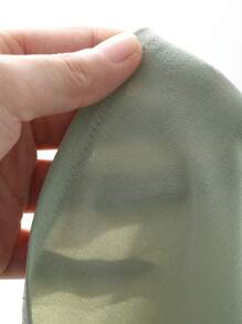 DAZY 女士优雅纯色泡泡袖衬衫和鱼尾裙两件套，适合春夏季、情人节、荷叶边 - 綠色 - 查看 7