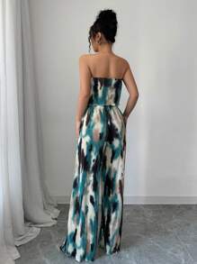 Rafferiza 2 件套女士优雅褶皱吊带背心和阔腿裤 - 彩色 - 查看 2