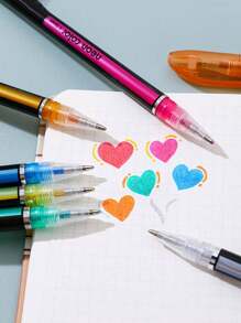 12-60pcs/Set Colorful Ballpoint Pens, 1.0mm Point Neutral Art Bullet Journaling Pens Back To School,Room Decor , Ramadan Decor, Home Decor, Bathroom Decor