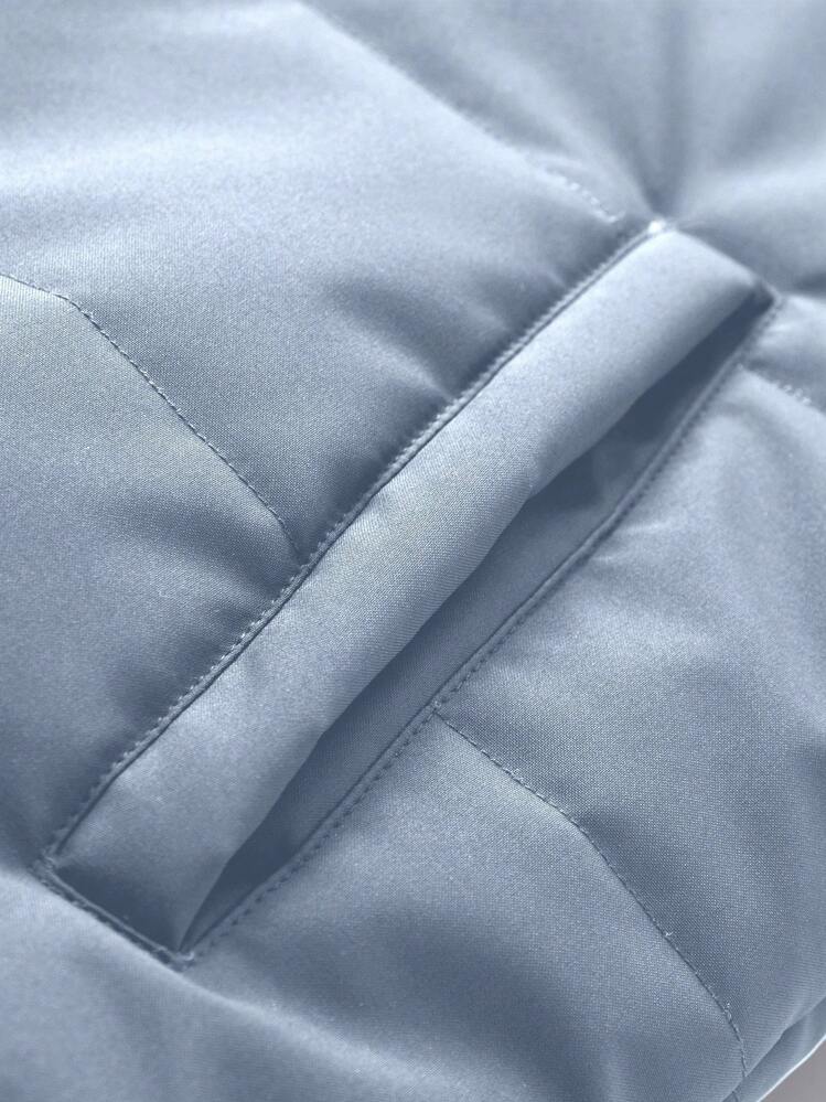 Manfinity Homme Chaleco acolchado acolchado con ajuste holgado para hombre - Gris Claro - Añade 6