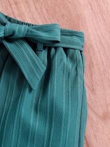 Travachic KIDS 女婴花卉印花荷叶边上衣和裤子 2 件套，夏季假期 - 綠色 - 查看 4