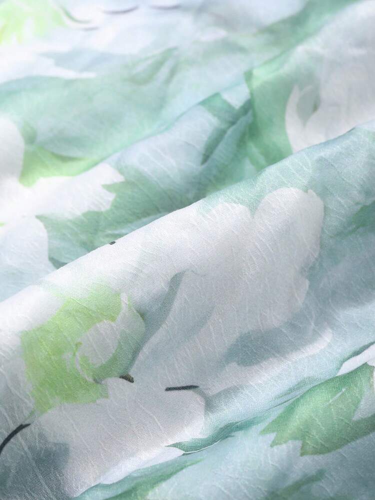 Women's Floral All-Over Print Casual Knee-Length Skirt, Vacation Summer Easter