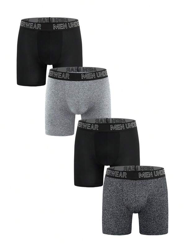 EasyFave Set de 4 calzoncillos de boxer para hombre