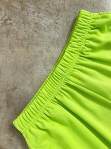 SHEIN Ensemble t-shirt à manches courtes et shorts pour garçons pré-adolescents, streetwear - Blanc - Voir 7