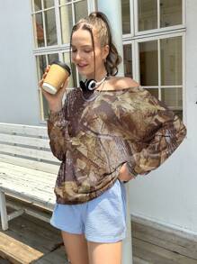 INAWLY 女士休闲简约卫衣，日常穿着套头衫，秋季卫衣 - 黃色 - 查看 4