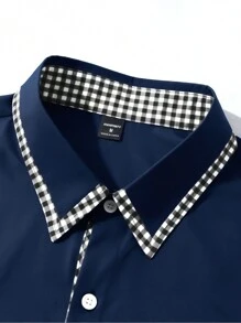 Manfinity Mode 男士撞色商务休闲衬衫，简约时尚，适合日常穿着