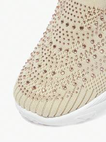 JNSQ 1 Pair All-Season Fashion Casual All-Match Versatile Soft Bottom Breathable Slip-On Sneakers - Apricot - View 7