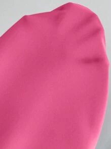 Chiquease 不对称褶皱袖前扣超短衬衫上衣 - 粉色 - 查看 5