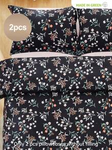 2 vỏ gối in hoa siêu mềm không có ruột, bộ đồ giường nhẹ kiểu dáng nghỉ dưỡng tạo cảm giác như đám mây, trang trí phòng ngủ, chống nhăn, chống co rút - Nhiều màu - Xem 2