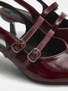 CUCCOO CURVES Sandalias de tacón alto con punta estrecha y ajuste ancho, diseño elegante con tiras y tiras para el tobillo, apropiadas para todas las estaciones, tallas grandes