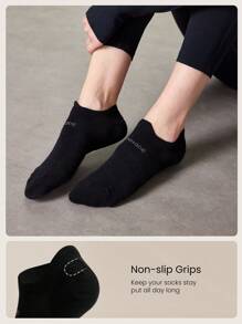 GLOWMODE Daily Support Ankle Socks - Black - View 2