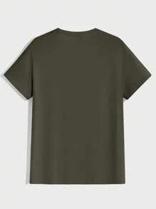 SHEIN Cottnline 100% Cotton Multi-Pack Fitted Round Neck All-Match T-Shirts - Multicolor - View 8