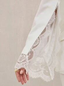 Lumalex Spring Summer Vacation Bohemian BOHO Sea Beach Hot Outdoor Richly Layered Wedding Season Banquet Coming Of Age Ceremony Beach Seaside  Festival Old Money Wedding Engagement Coming Of Age Ceremony Elegant Women's High-End Party & Chinese New Year Slit Sleeve Suit Jacket