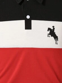 青少年男孩简约时尚休闲日常短袖 Polo 衫 - 彩色 - 查看 5