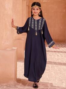 Tween Girl Casual Fashion Ruffle Trim Plaid Print Cute Color Block Dress, Suitable For Summer Wear As Inner/Outer Layer, Comfortable Soft Fabric Suitable For Casual Outings, Gatherings, Vacations, School - Black and White - View 6