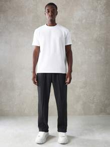 SUMWON Comfortable Athletic Sweatpants Relaxed Fit Jogger Style Pants With Elastic Ankle Cuffs Athleisure Workout Gym Running Casual Wear - Black - View 3