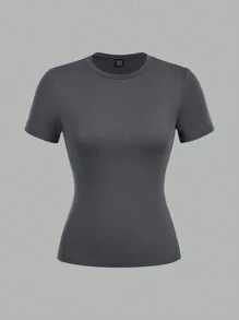 Comfortcana Bộ 3 áo thun cổ tròn dài tay bó sát thường ngày cho nữ, phù hợp cho mùa xuân/hè - Nhiều màu - Xem 5