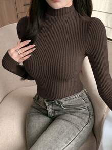 DAZY Spring/Summer New V-Neck Cinched Waist Tee Shirt For Office Lady