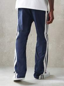 SUMWON Performance Track Pants Athletic Joggers With Side Stripes Training Sports Running Sweatpants Elastic Ankle Activewear - Royal Blue - View 4