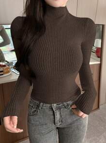 DAZY Spring/Summer New V-Neck Cinched Waist Tee Shirt For Office Lady