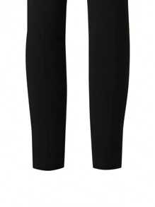 3pcs Girls' Elasticized English Text Simple Plain Long Leggings Set - Multicolor - View 4