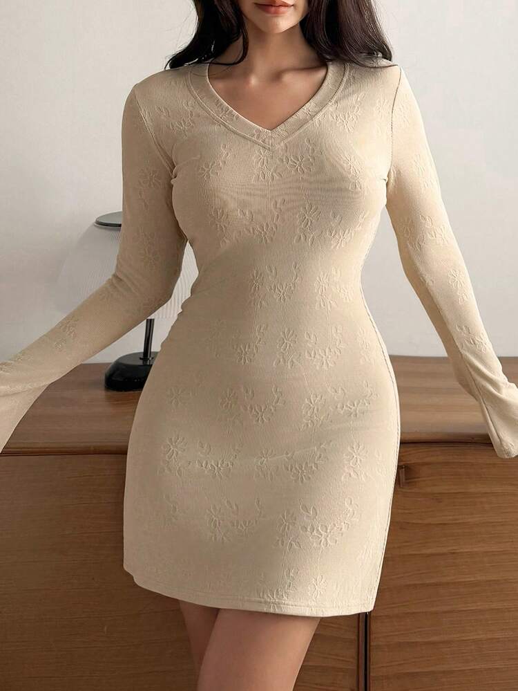 Soft & Comfortable Long Sleeve Women Nightgown Lounge Dress Pajama