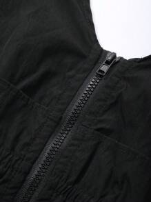 DAZY Tween Girls Sleeveless Woven Spring/Summer Dress, Tween Girl Fall Clothes - Black and White - View 3