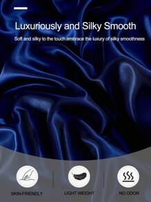 2/3 件纯色海军蓝缎子床笠套装仿真丝床笠套装，含 1 件床笠 + 1/2 件枕套（无填充物），现代柔软床上用品套装，适用于家庭特大号双人床尺寸床单床罩，深口袋最大可达 11.8 英寸，透气防皱，更适合睡眠，可机洗