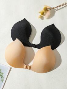 Wedaily 2 piezas Pezoneras de mujer de unicolor simple, antireflectantes y de uso informal - Multicolor - Ver 2