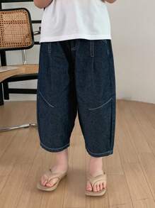 DAZY Tween Boy Loose Fit Tapered Jeans With Pockets - Dark Wash - View 3