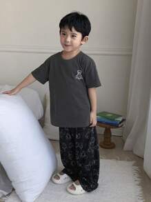 Dazy Kids Toddler Boys Home Wear, Fall Clothing - Grey - View 4