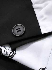 DAZY Mono con pierna ancha de rayon con estampado floral y contraste de color para mujer