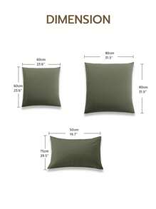 1 vỏ gối màu trơn siêu mềm, nhẹ như mây, kiểu đóng mở dạng phong bì. - Màu xanh Ô liu - Xem 3