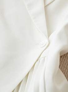 Modelyn 女士长袖纯色休闲西装外套，简约时尚，适合秋冬季日常穿着