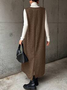 FRIFUL Women Casual Sleeveless Dress, Autumn/Winter