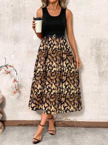 SHEIN Clasi Women's Comfortable Casual Printed Dress, Spring/Summer