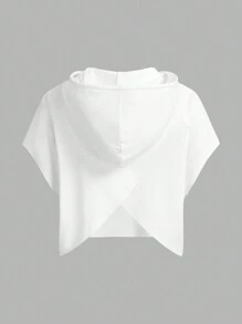 Easithlete Women Solid Color Round Neck Hooded T-Shirt And Leggings Sports Suitwomen Workout Set